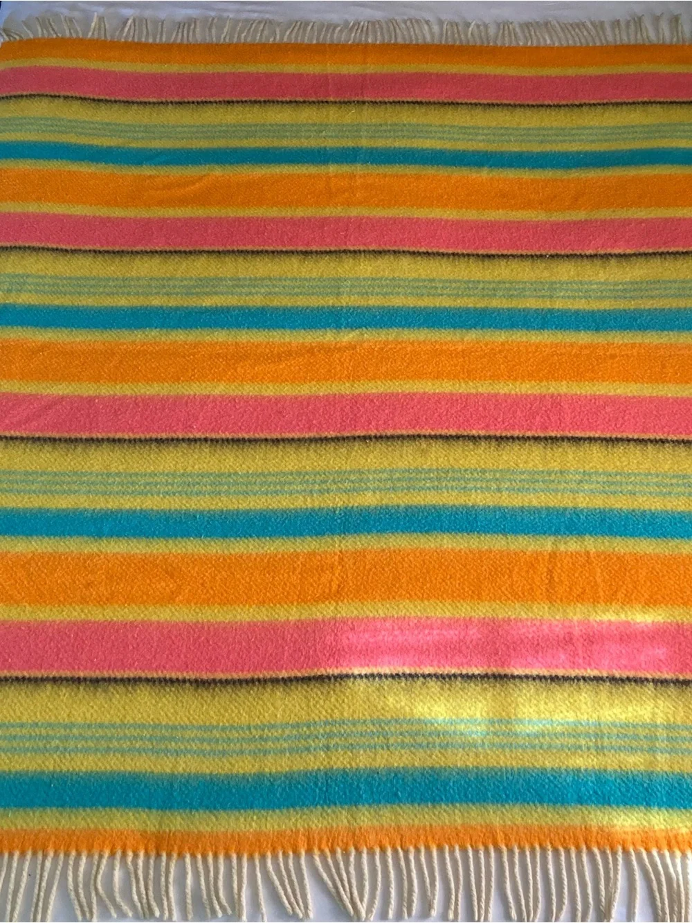 Vintage 1960s Day-Glo Fluorescent Throw-